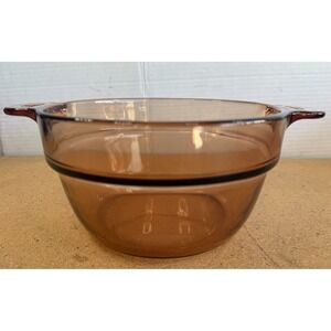 Visions France Pyrex Corning Double Boiler Insert V20B Pot Amber Glass Cookware